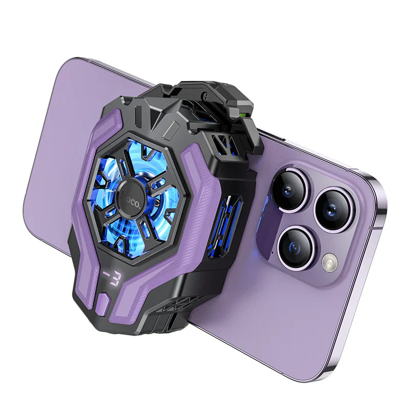 Hoco GM26 RGB Phone Cooler – Gaming Fan for Mobile (Fast Cooling & LED Display)