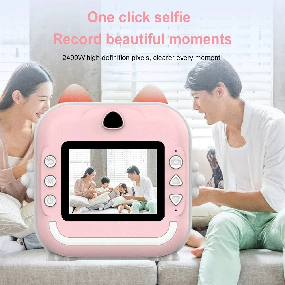 Children’s Digital Print Camera – Instant Photo Printer, HD Screen, Fun Drawing Features, Perfect Gift for Kids