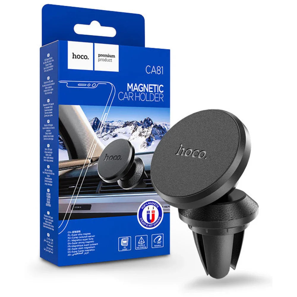 Hoco CA81 Magnetic Air Vent Phone Holder – Universal Car Mount for Smartphones