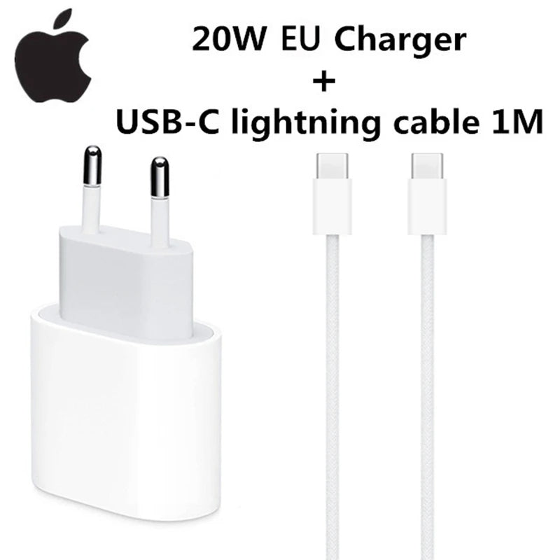 Apple USB-C Power Adapter And Lightning Cable - 20W