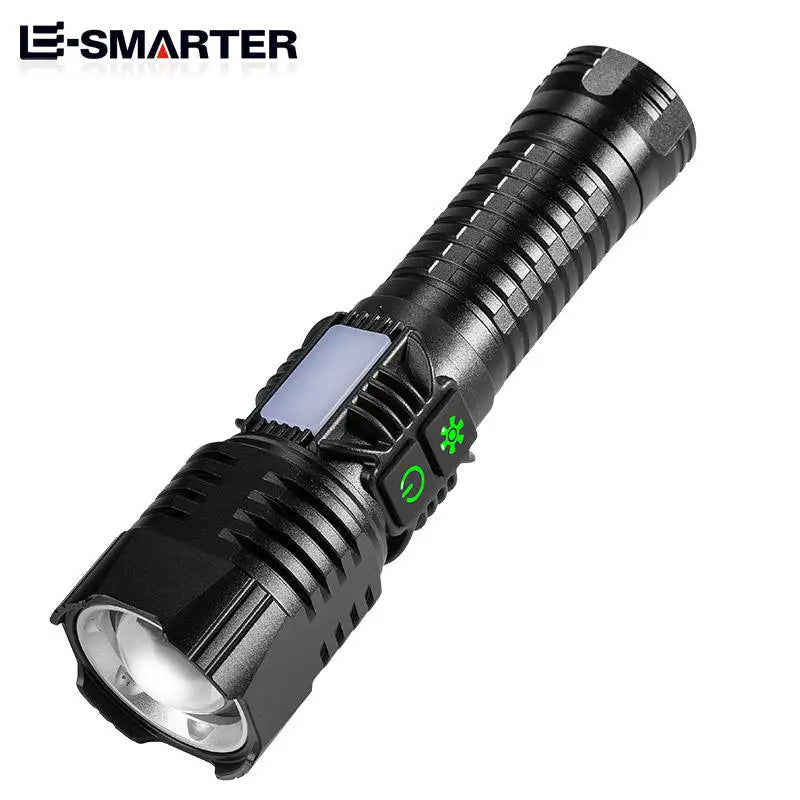 Telescopic Zoom LED Flashlight – Power Bank & Camping Lantern
