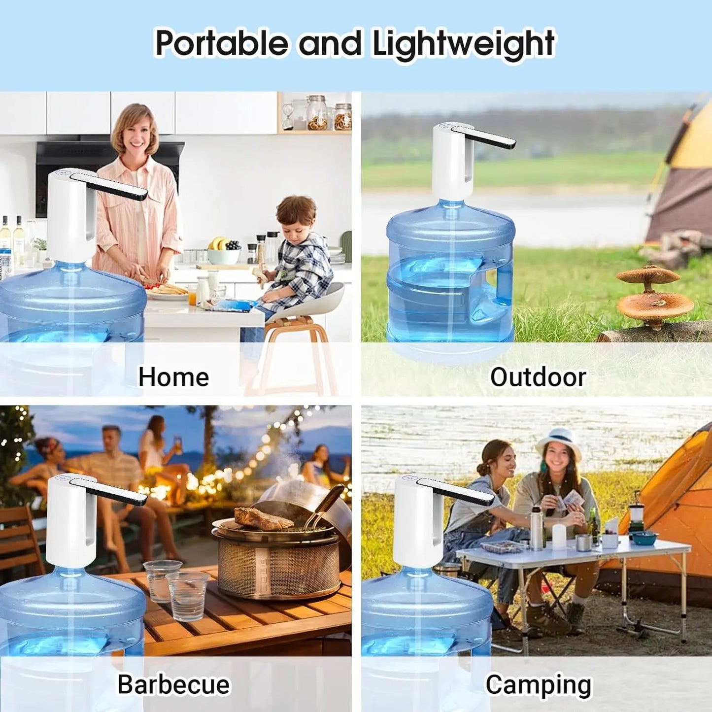 Foldable Electric Water Pump – Portable & Rechargeable Water Dispenser