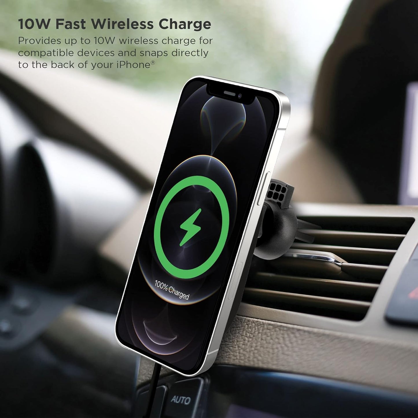 15W Magnetic Wireless Car Charger – Fast MagSafe Vent Mount for iPhone