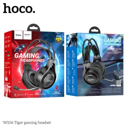 Hoco W106 Tiger Gaming Headset – Hi-Fi Audio, Noise-Isolating Mic & Ergonomic Fit