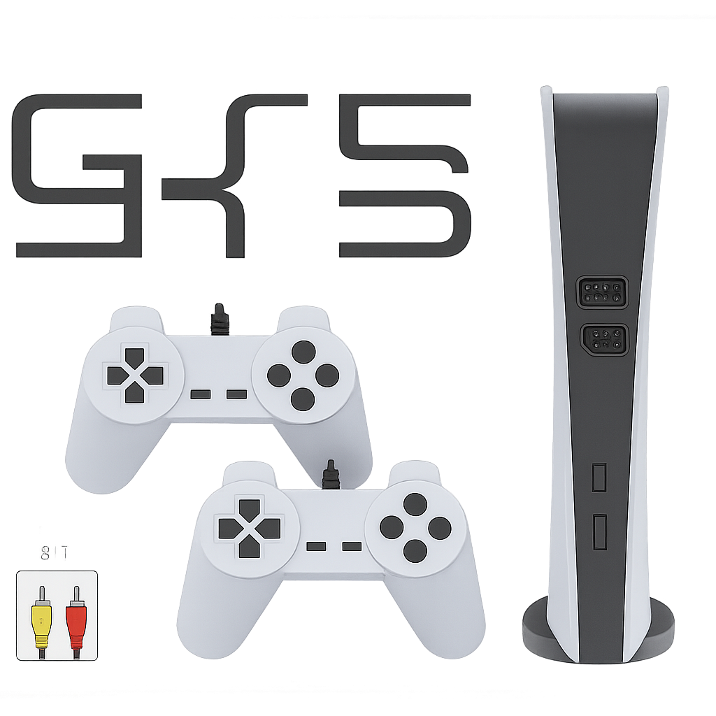 GS5 Mini Retro Game Console – 8-Bit TV Plug & Play System, 200+ Built-in Nostalgic Games, AV Output, USB Powered