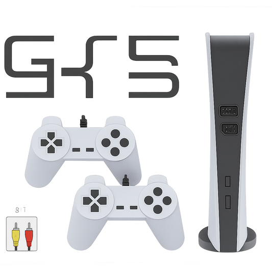 GS5 Mini Retro Game Console – 8-Bit TV Plug & Play System, 200+ Built-in Nostalgic Games, AV Output, USB Powered