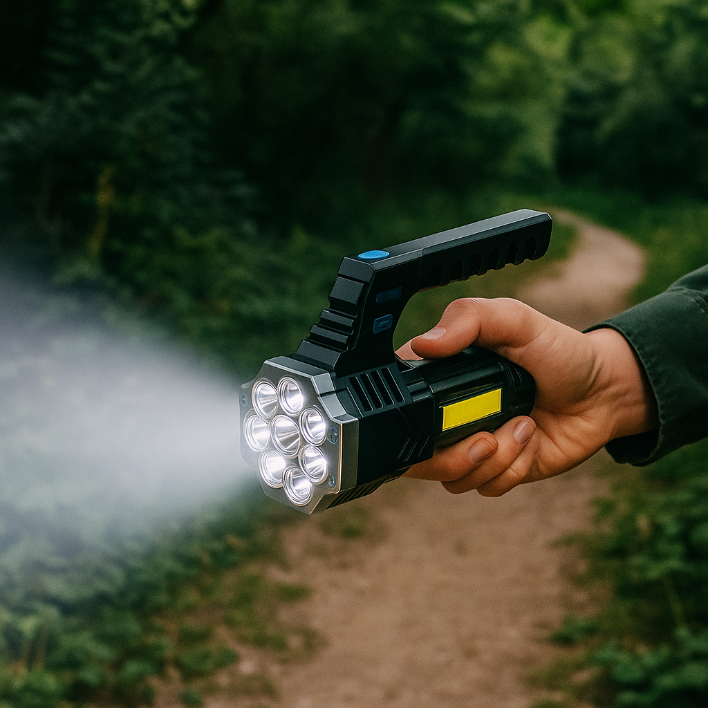 7 LED And COB Portable Flashlight