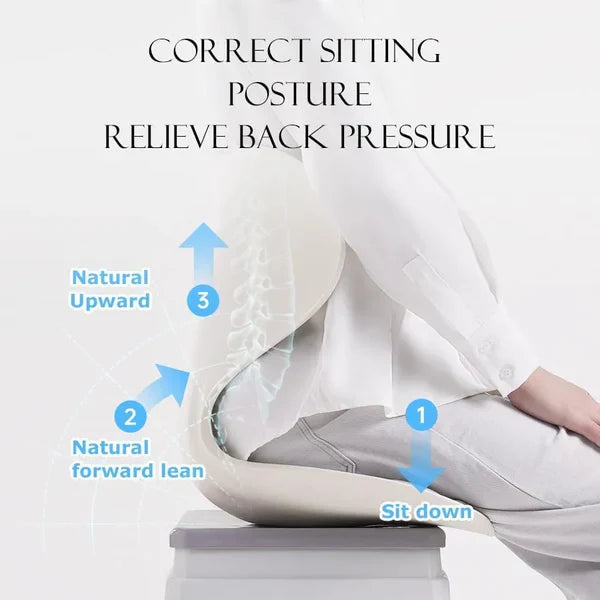 Back Pain Relief Lumbar Support – Improves Posture While Sitting