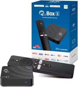 Q3 Box S Android TV Box – 4K Ultra HD Streaming, Voice Remote, Dual-Band WiFi, Supports YouTube, Disney+