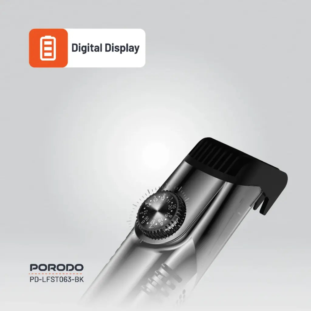 Porodo Lifestyle Air Suction Beard & Body Trimmer - Black