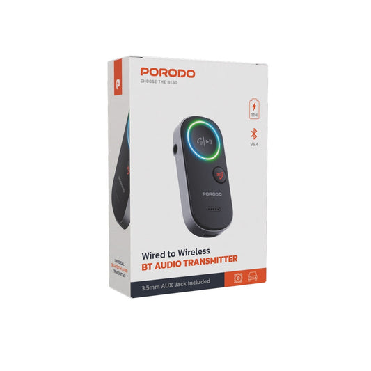 Porodo Wired to Wireless BT Audio Transmitter - Black