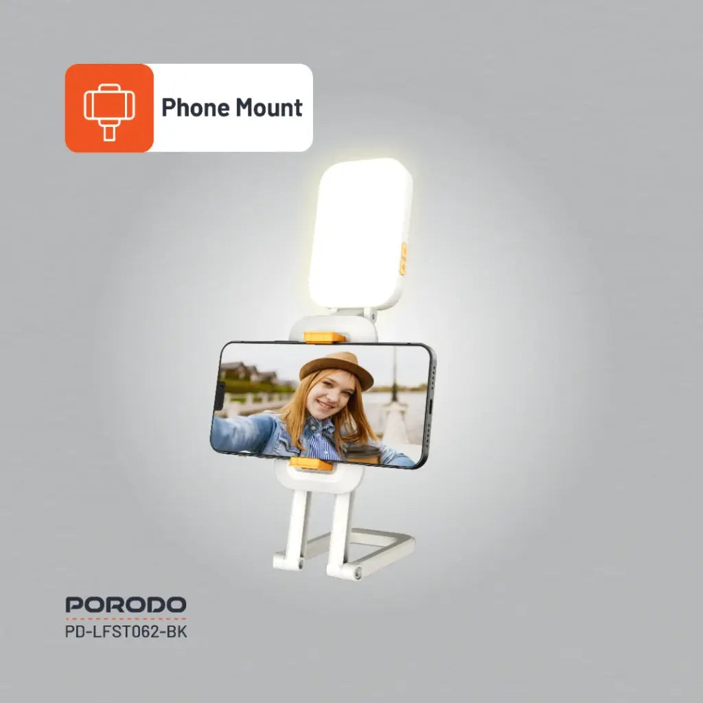 Porodo Lifestyle Phone Stand Fill Light - Black