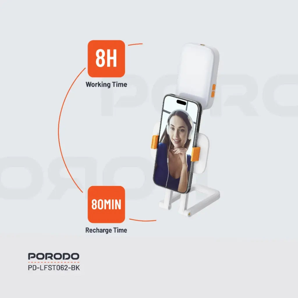 Porodo Lifestyle Phone Stand Fill Light - Black