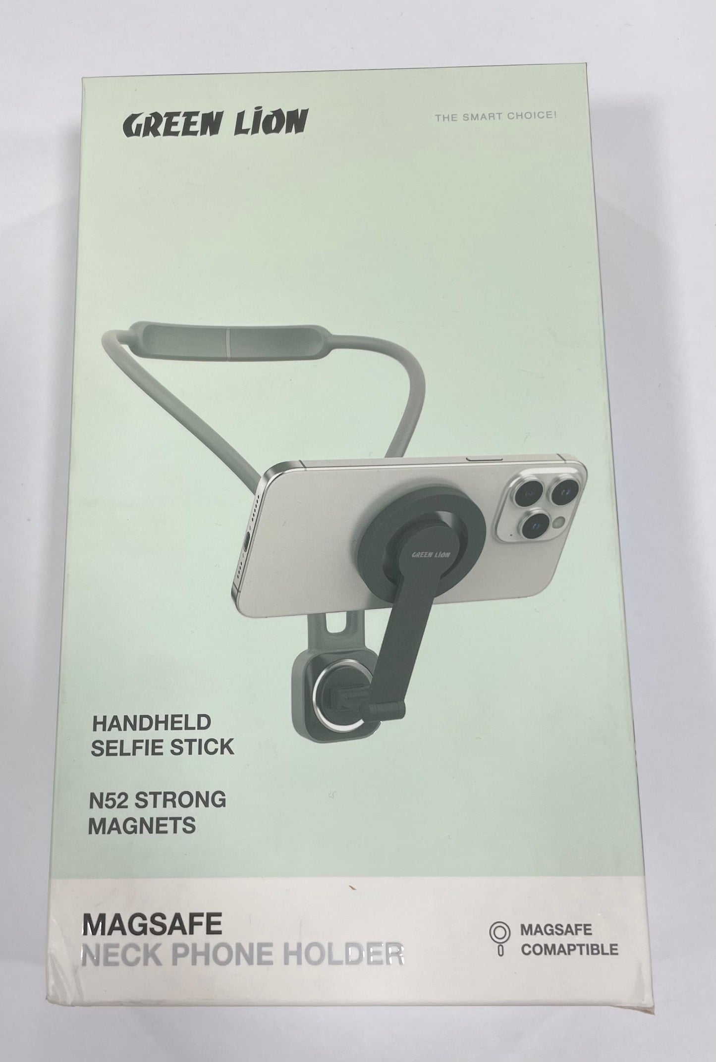 Green Lion MagSafe Neck Phone Holder – Hands‑Free Adjustable Mobile Stand