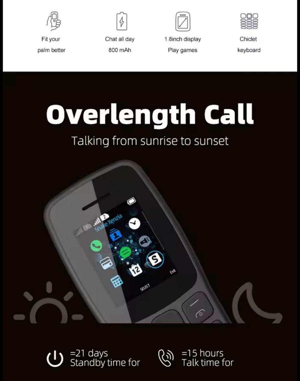 Elegant Classic Mobile Phone – Simple, Reliable & Easy-to-Use for Everyday Communication