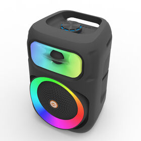 Audiobop BK-808 8.5" Portable Bluetooth Speaker with RGB Lights & FM Radio