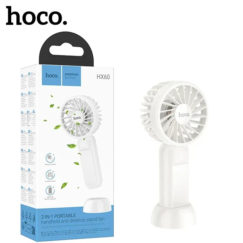 Hoco 2 in 1 Portable Handheld & Desktop Fan #HX60