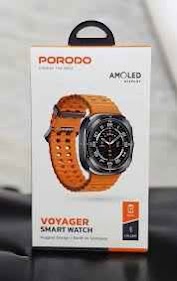 Porodo Voyager Smart Watch – Black | Fitness Tracker with Heart Rate & Notifications