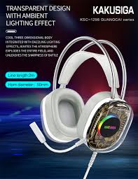 Kakusiga Gaming Headphones – Immersive RGB Over‑Ear Headset with Mic