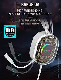 Kakusiga Gaming Headphones – Immersive RGB Over‑Ear Headset with Mic