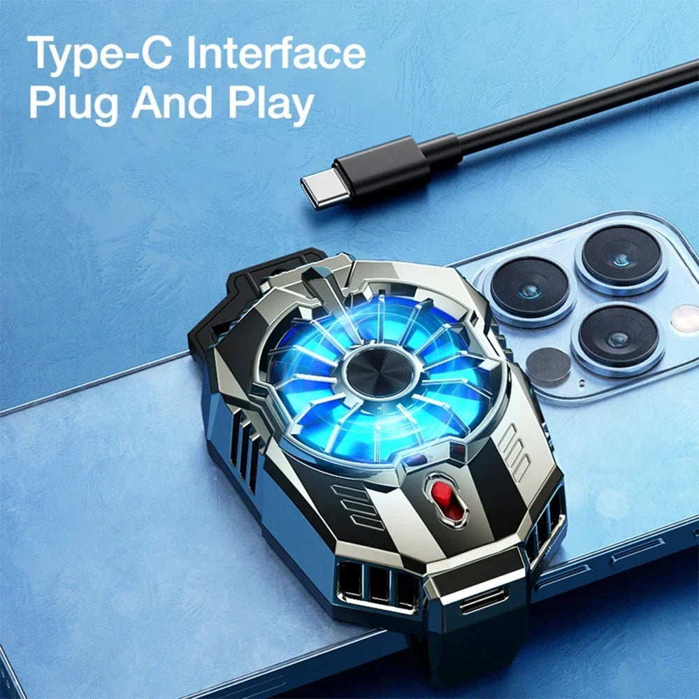 X20 RGB Mobile Phone Cooler – 2-Speed Semiconductor Cooling Fan for Gaming (iOS/Android/Type-C)