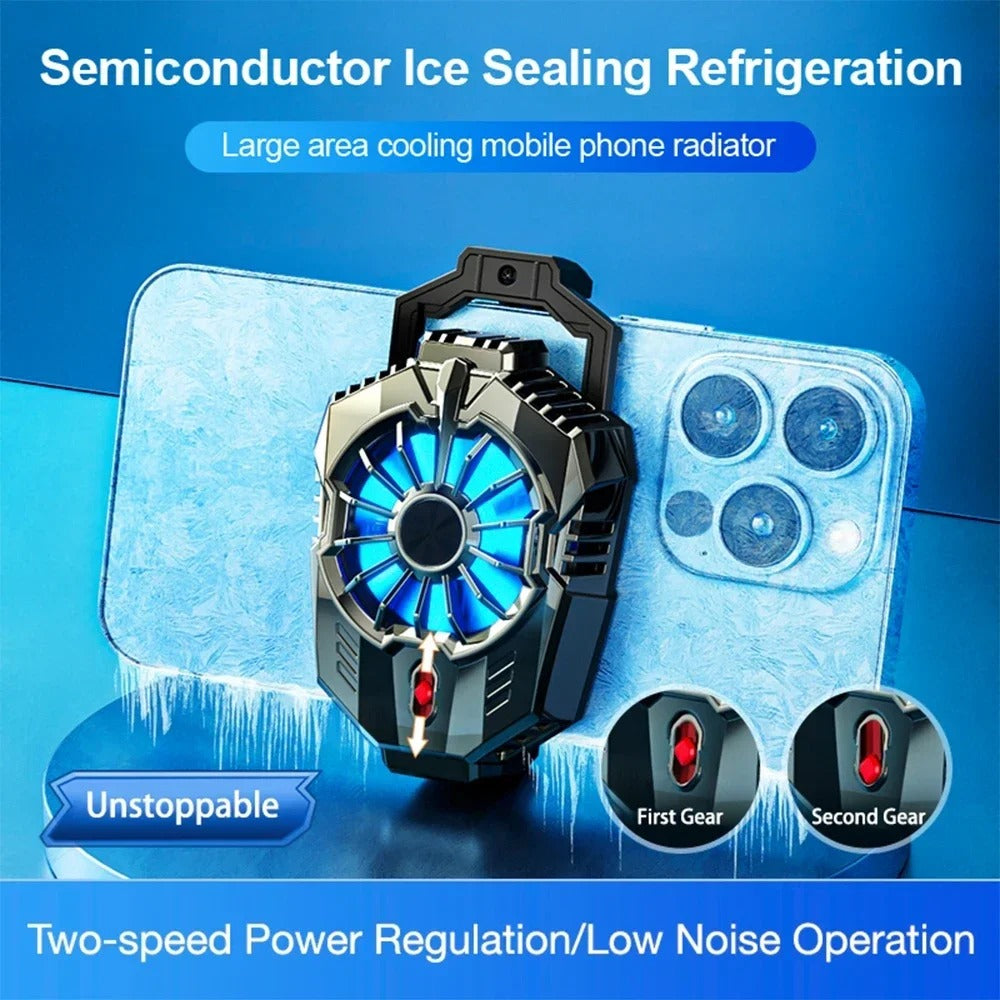 X20 RGB Mobile Phone Cooler – 2-Speed Semiconductor Cooling Fan for Gaming (iOS/Android/Type-C)