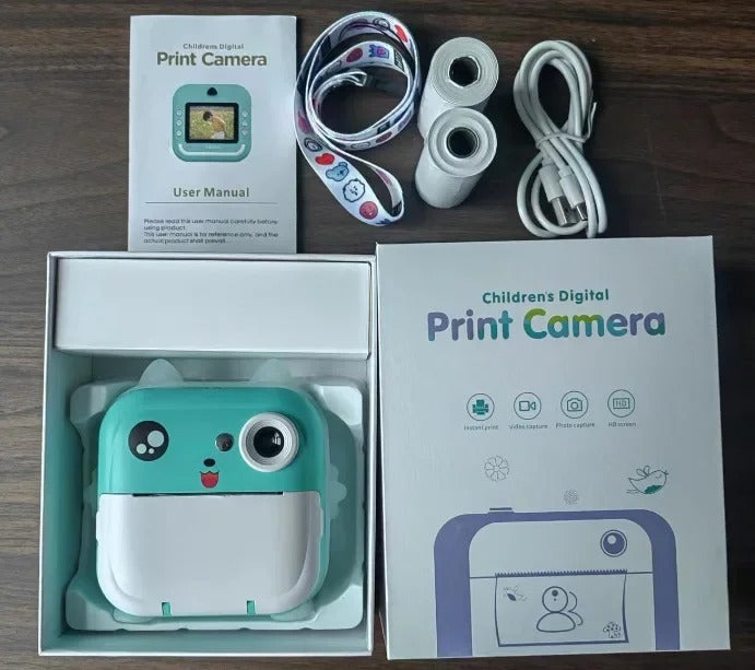 Children’s Digital Print Camera – Instant Photo Printer, HD Screen, Fun Drawing Features, Perfect Gift for Kids