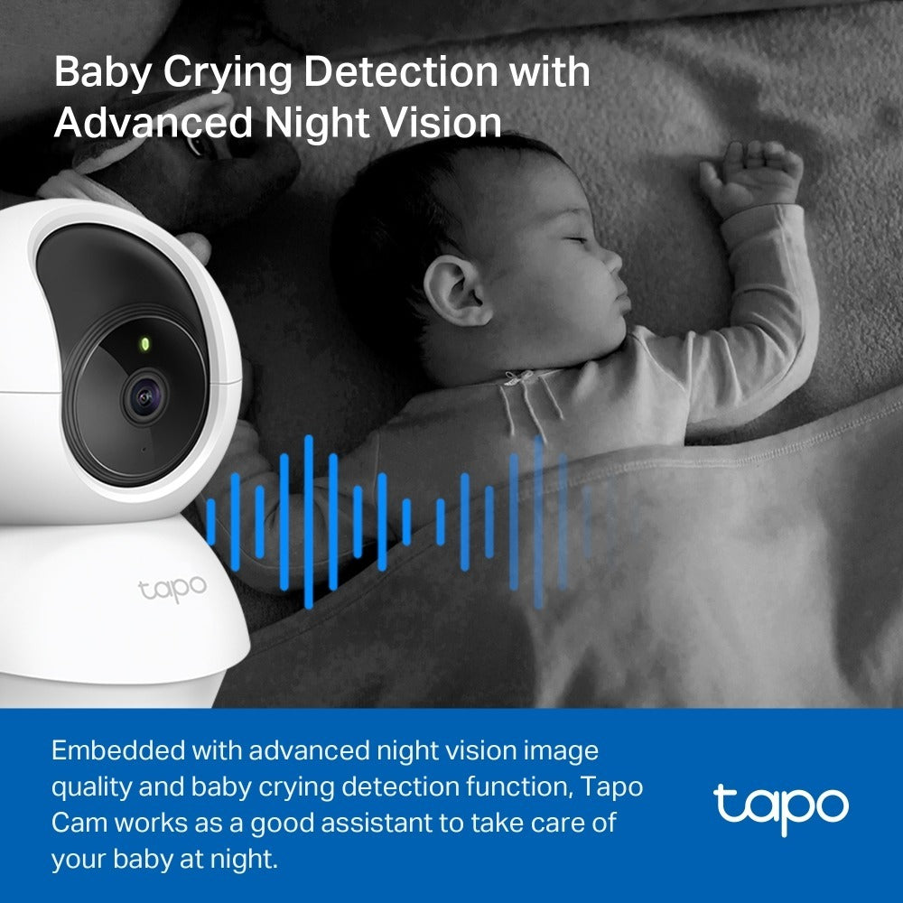 TP-Link Tapo C200 2K Pan/Tilt Wi-Fi Security Camera – Night Vision, Motion Detection